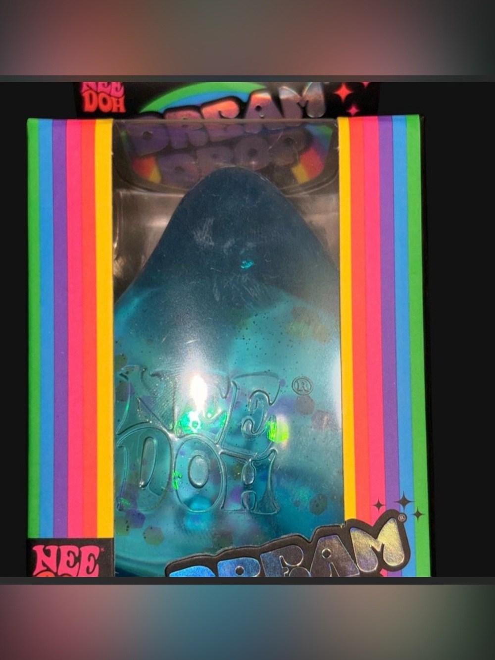 NeeDoh Schylling Dream Drop Glitter Squeeze Toy - Blue